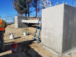 Concrete pour with framework removed